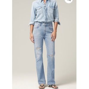CITIZENS OF HUMANITY LIBBY RELAXED BOOTCUT JEAN NWOT  25 x 31.5